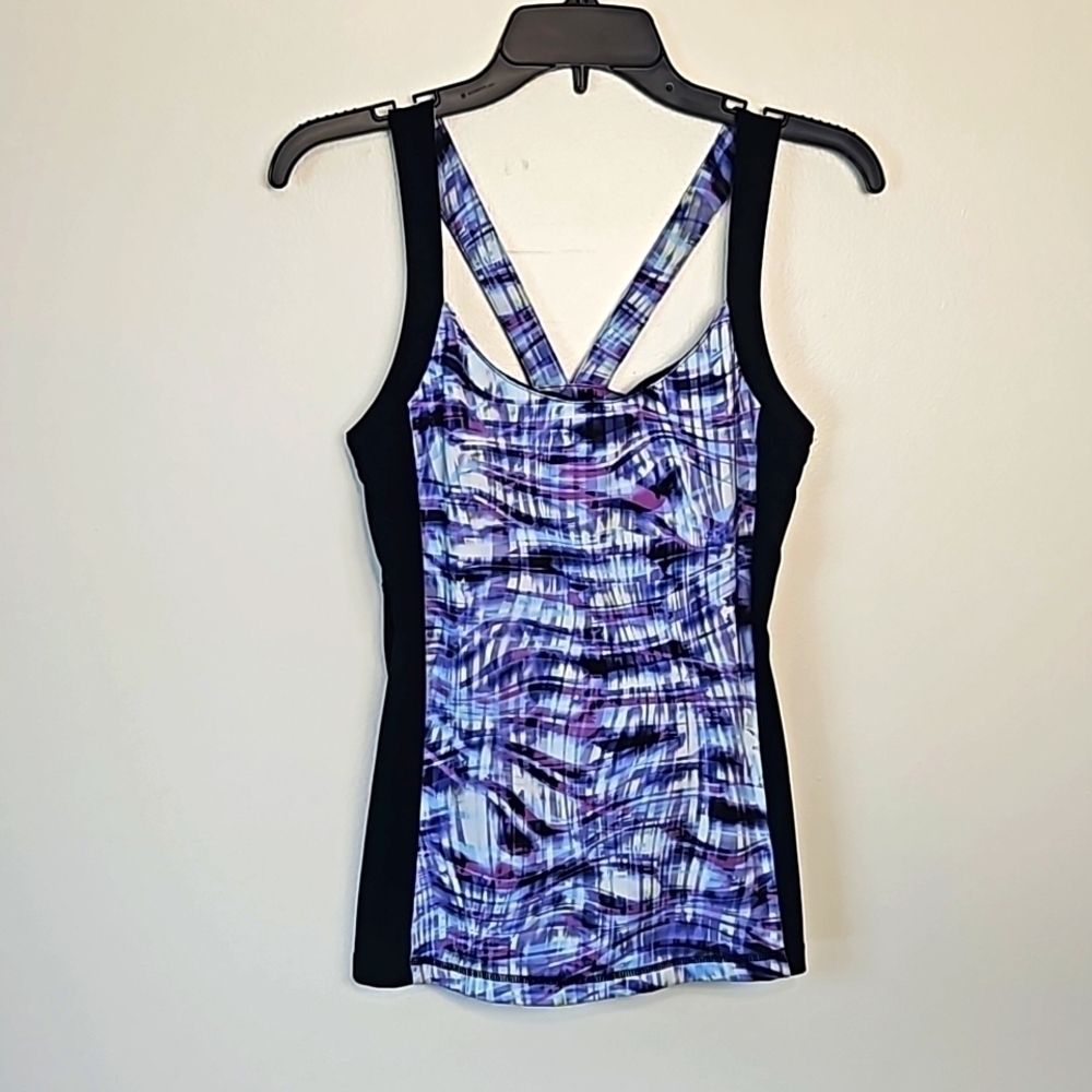 Cynthia Rowley Sport Top Small Black Purple